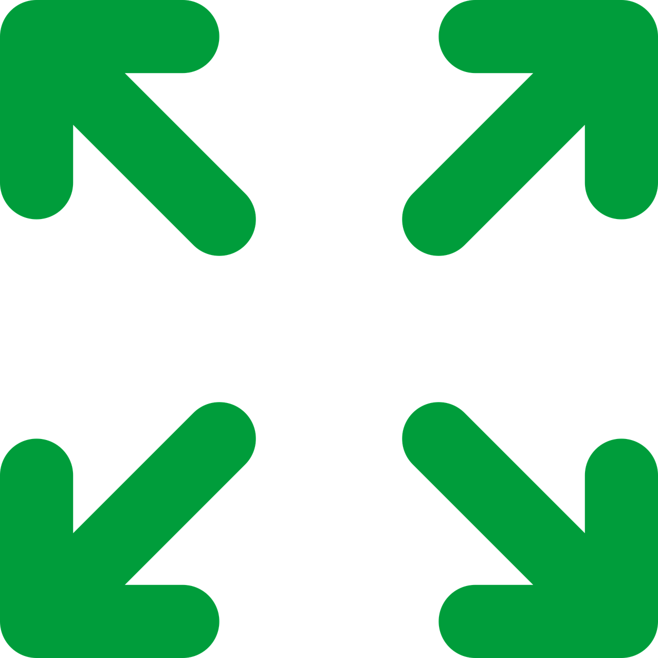 Flechas apuntando hacia las esquinas de un cuadrado