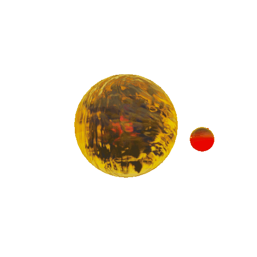 Bola girando alrededor de una esfera