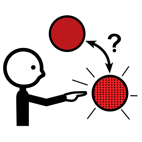 Personaje eligiendo entre dos opciones