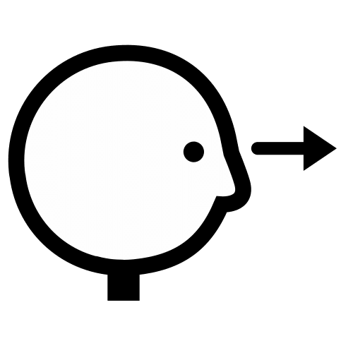 Pictograma de persona mirando 