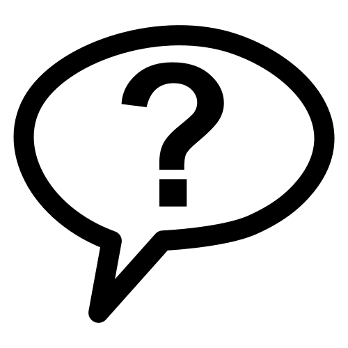 Bocadillo de comic que contiene un signo de interrogación.