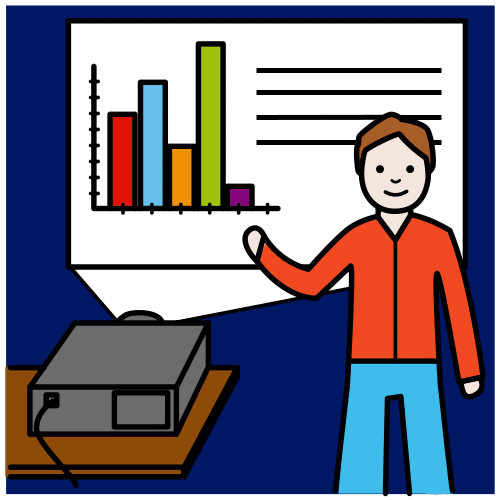 Persona exponiendo oralmente