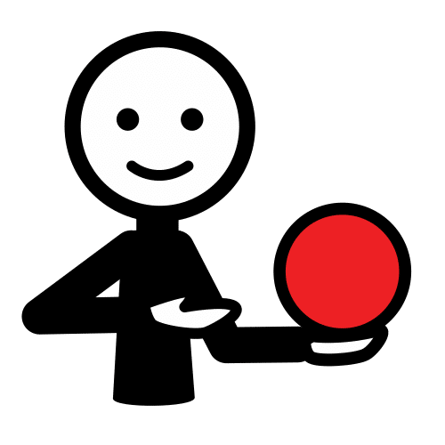 Persona con una pelota en la mano